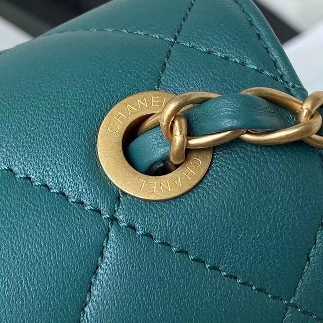 Chanel Flap Shoulder Bag Original leather AS2634 green