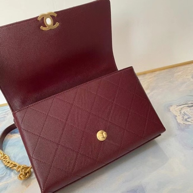 Chanel Flap Shoulder Bag Original leather AS2764 Wine