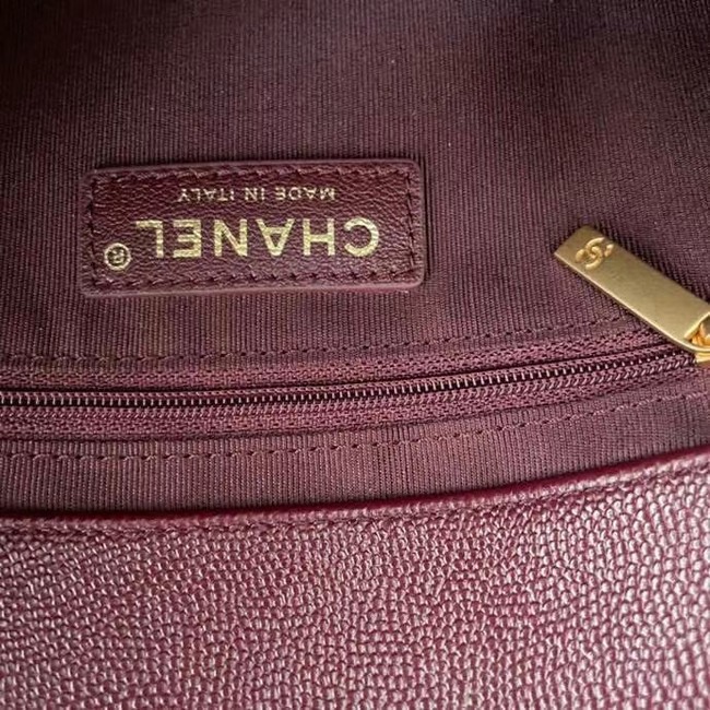Chanel Flap Shoulder Bag Original leather AS2764 Wine