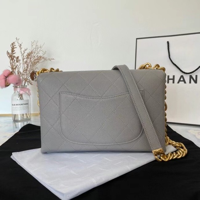 Chanel Flap Shoulder Bag Original leather AS2764 grey