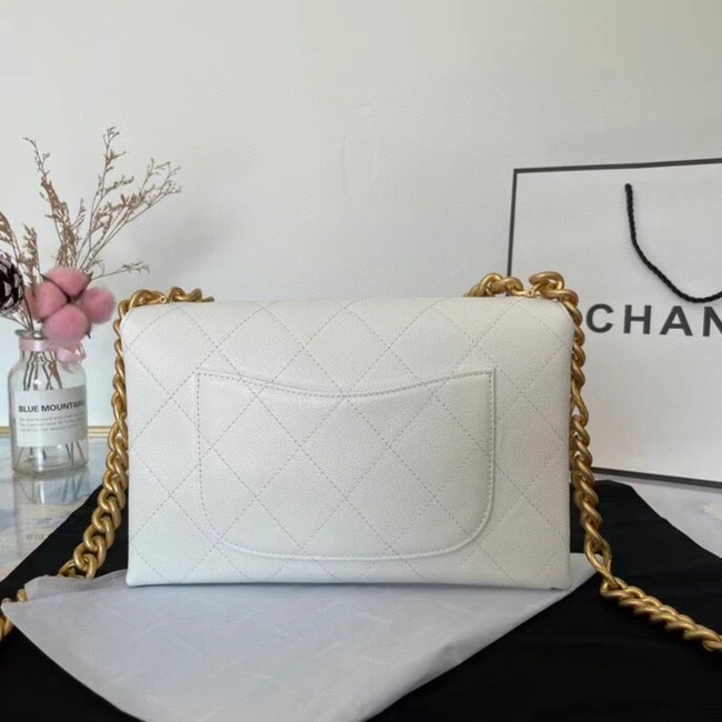 Chanel Flap Shoulder Bag Original leather AS2764 white