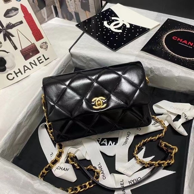 Chanel Flap Shoulder Bag Original leather AS9957 black