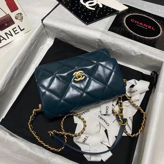 Chanel Flap Shoulder Bag Original leather AS9957 blue