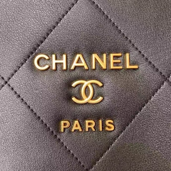 Chanel leather Shoulder Bag AS2750 black