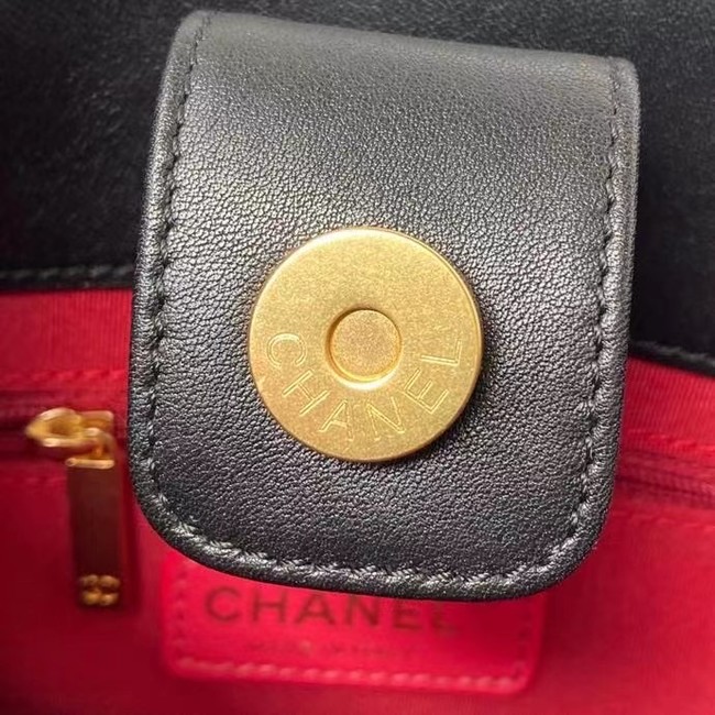 Chanel leather Shoulder Bag AS2750 black