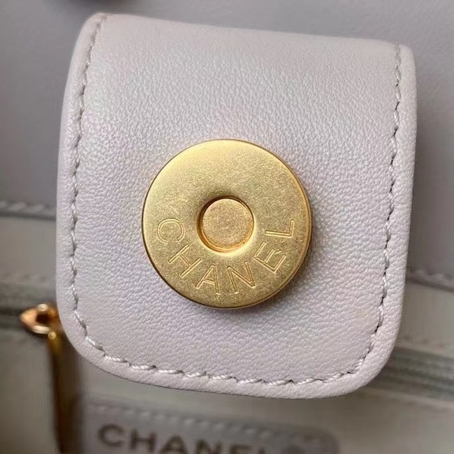 Chanel leather Shoulder Bag AS2750 grey