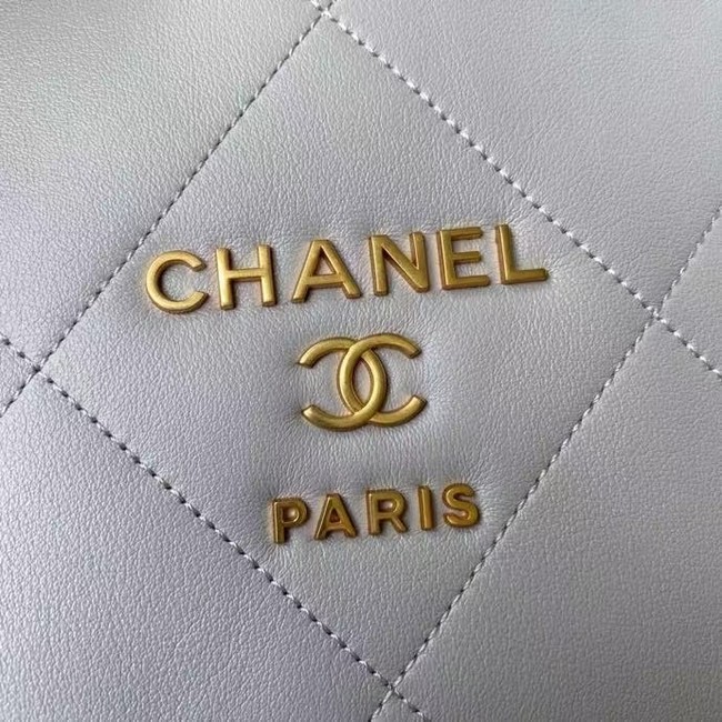 Chanel leather Shoulder Bag AS2750 grey