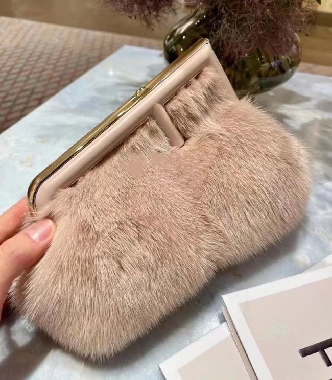 FENDI FIRST SMALL Pink mink bag 8BP129A