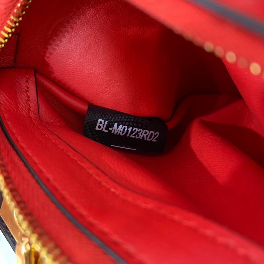 VALENTINO calf leather handbag V0754 BLACK