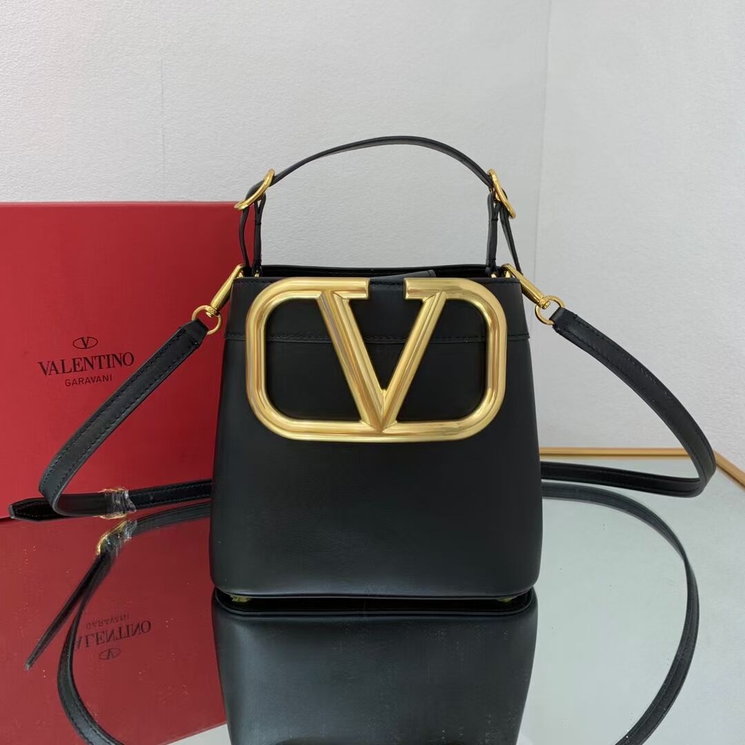 VALENTINO calf leather handbag V0754 black