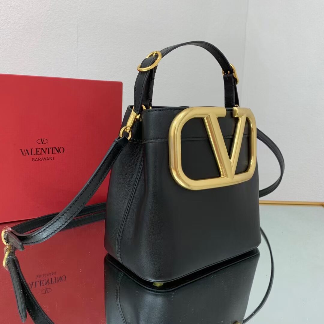 VALENTINO calf leather handbag V0754 black