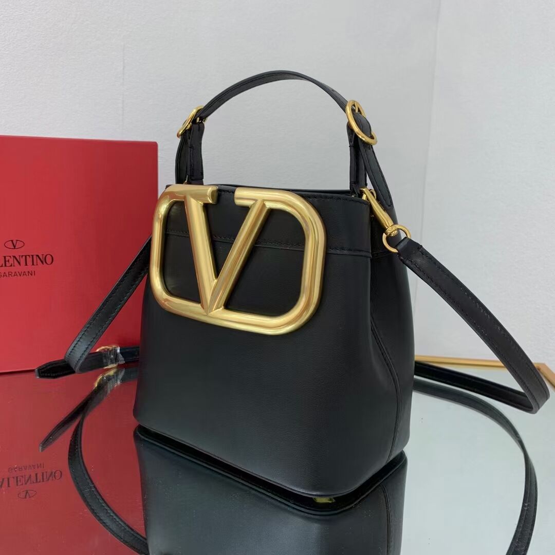 VALENTINO calf leather handbag V0754 black