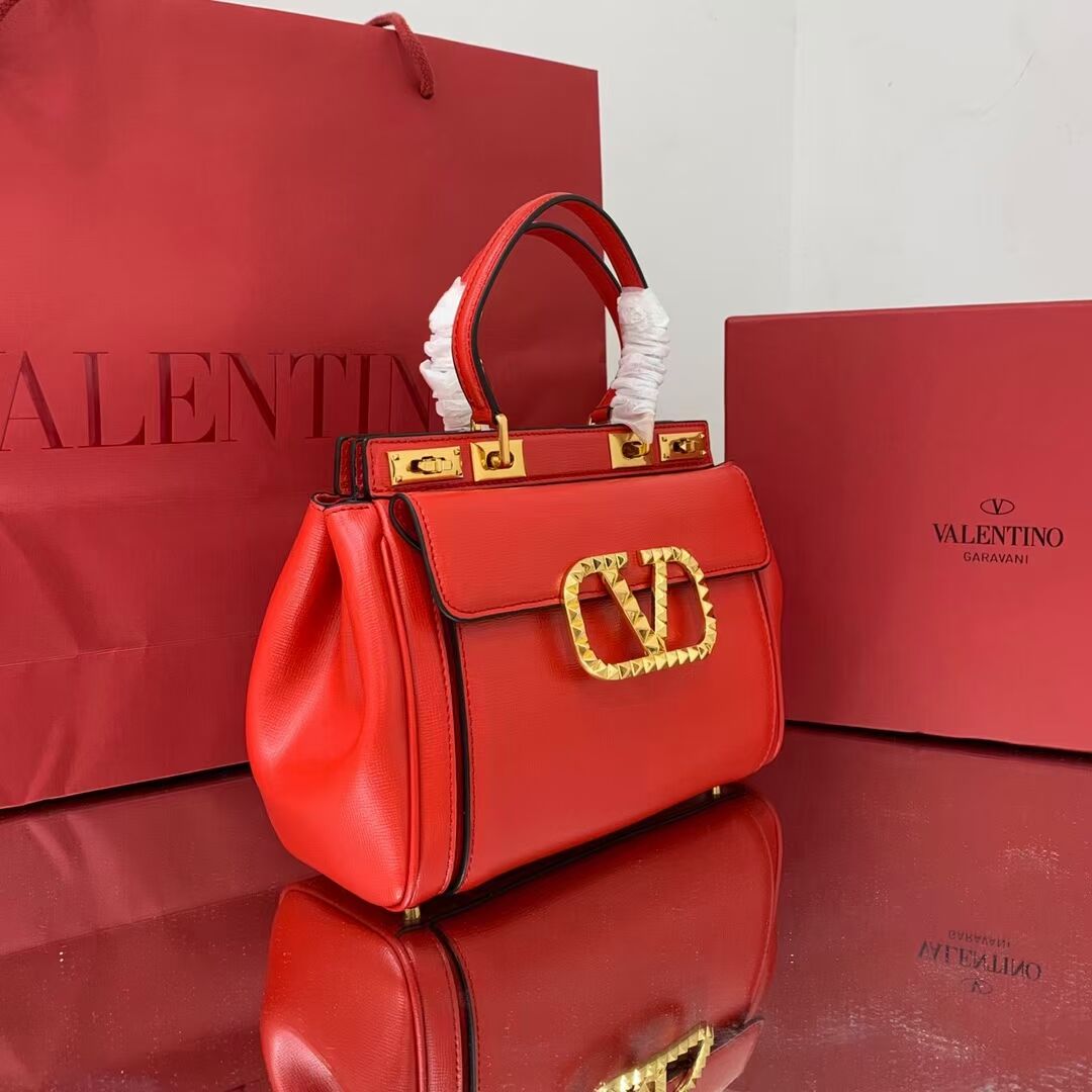 VALENTINO calf leather handbag V0754 red