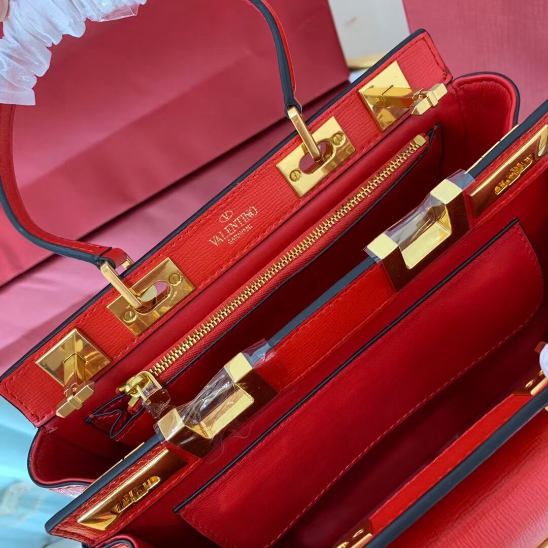 VALENTINO calf leather handbag V0754 red