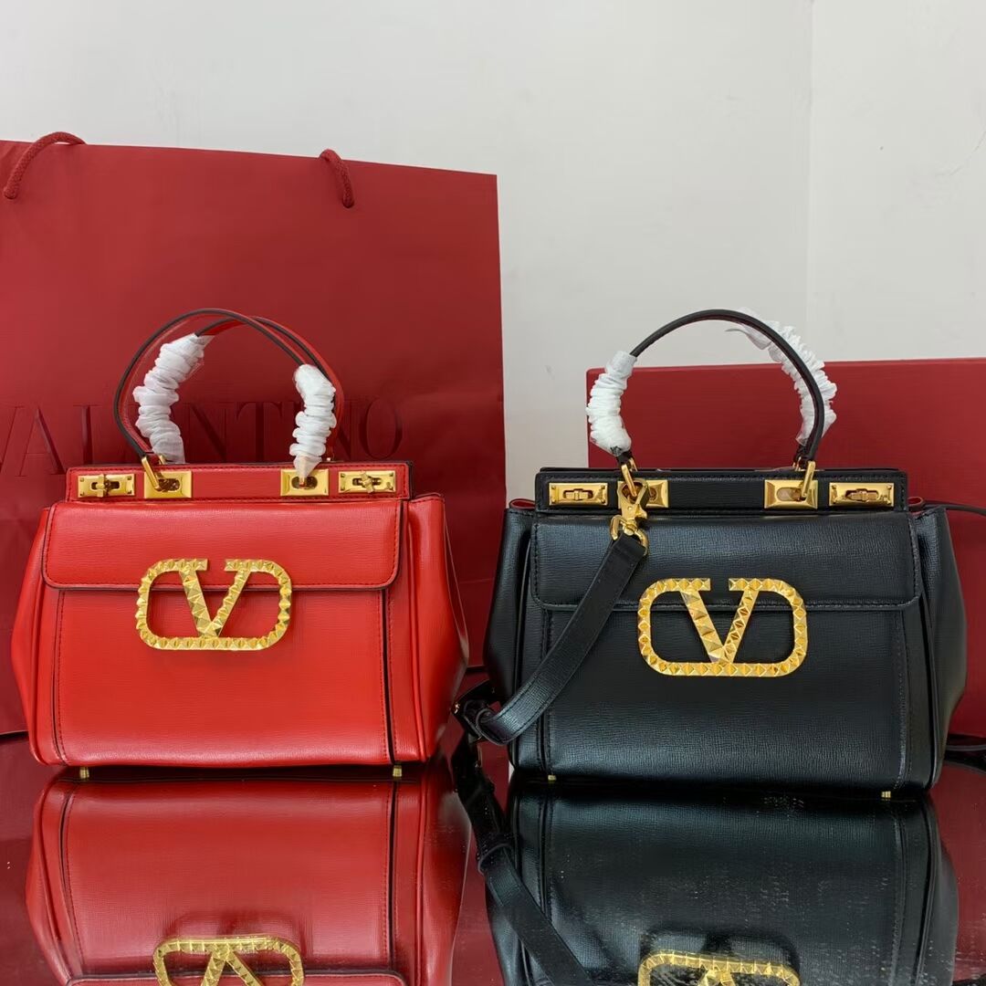 VALENTINO calf leather handbag V0754 red