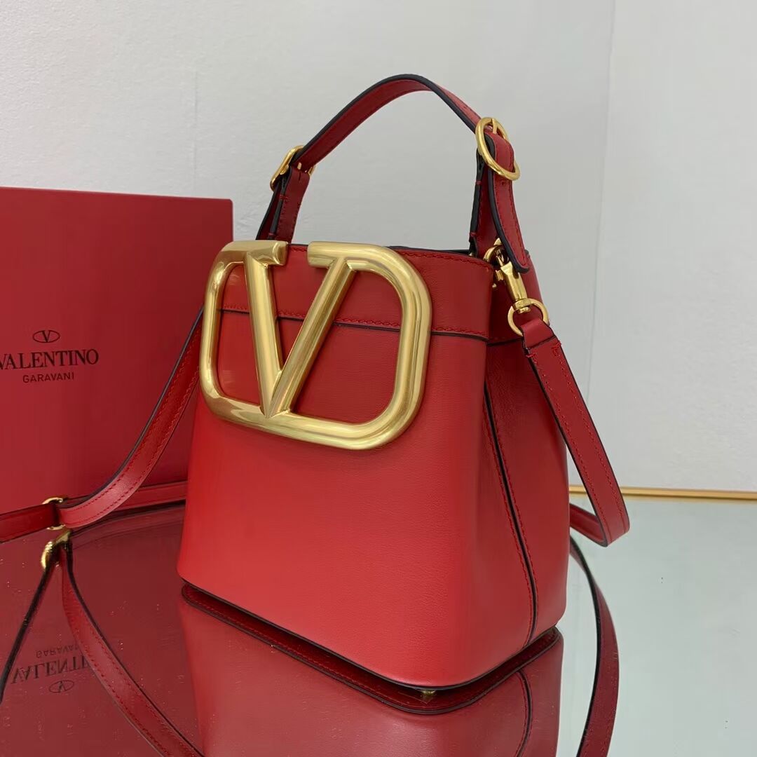 VALENTINO calf leather handbag V0754 red