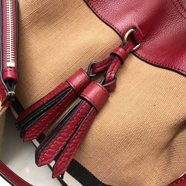 BurBerry Leather Shoulder Bag 3982 Burgendy
