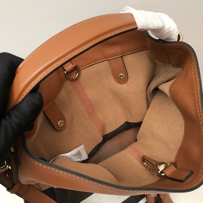 BurBerry Leather Shoulder Bag 3982 brown