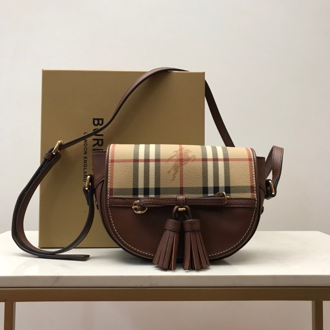 BurBerry Leather Shoulder Bag 82665 brown