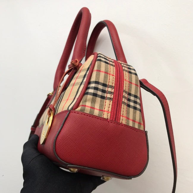 BurBerry Leather Shoulder Bag 90111 red