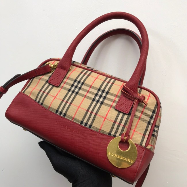 BurBerry Leather Shoulder Bag 90111 red