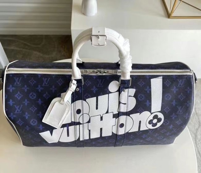 Louis Vuitton KEEPALL BANDOULIERE 55 M45874 Blue