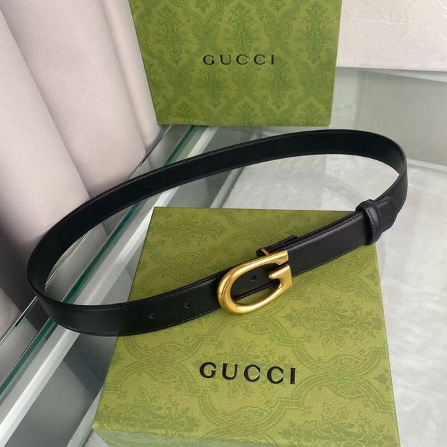 Gucci Thin belt with G buckle 655567 leather