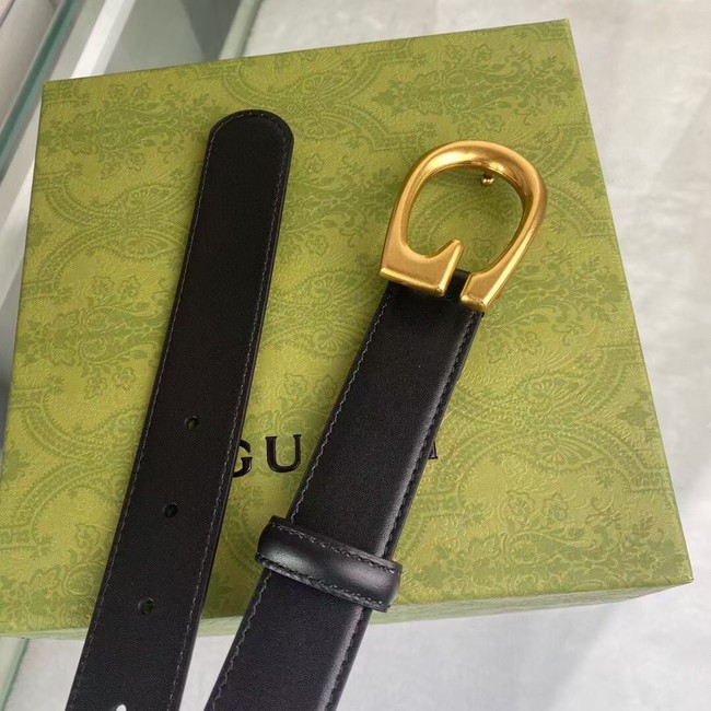 Gucci Thin belt with G buckle 655567 leather