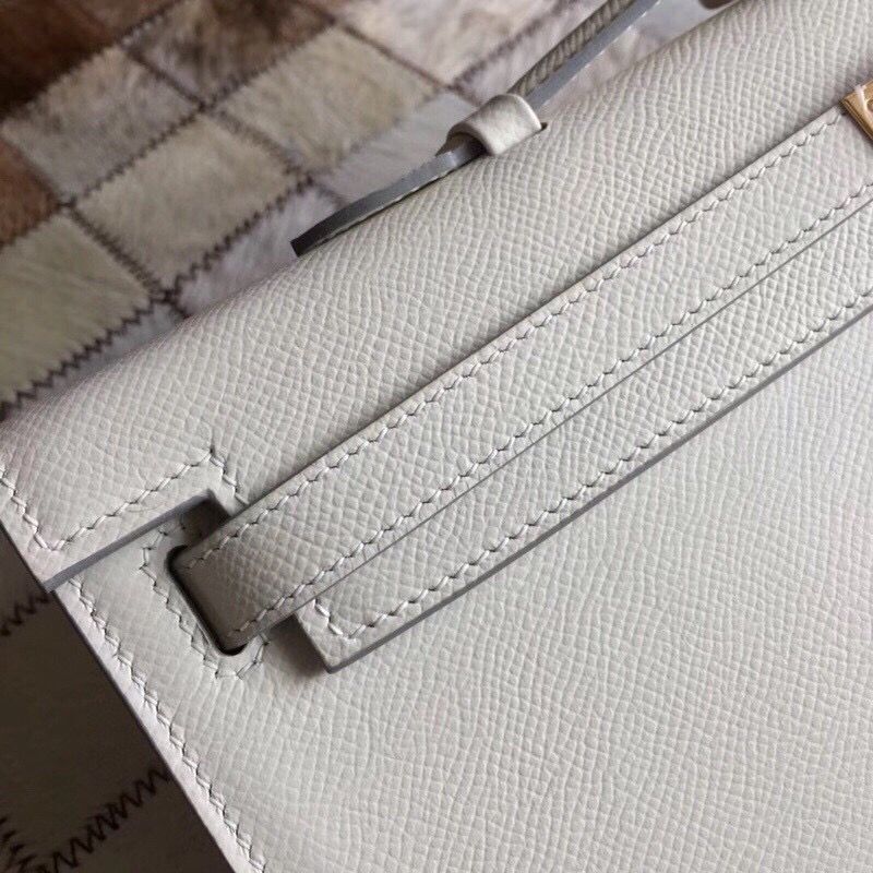 Hermes Kelly 31cm Clutch Original Epsom Leather KL31 White