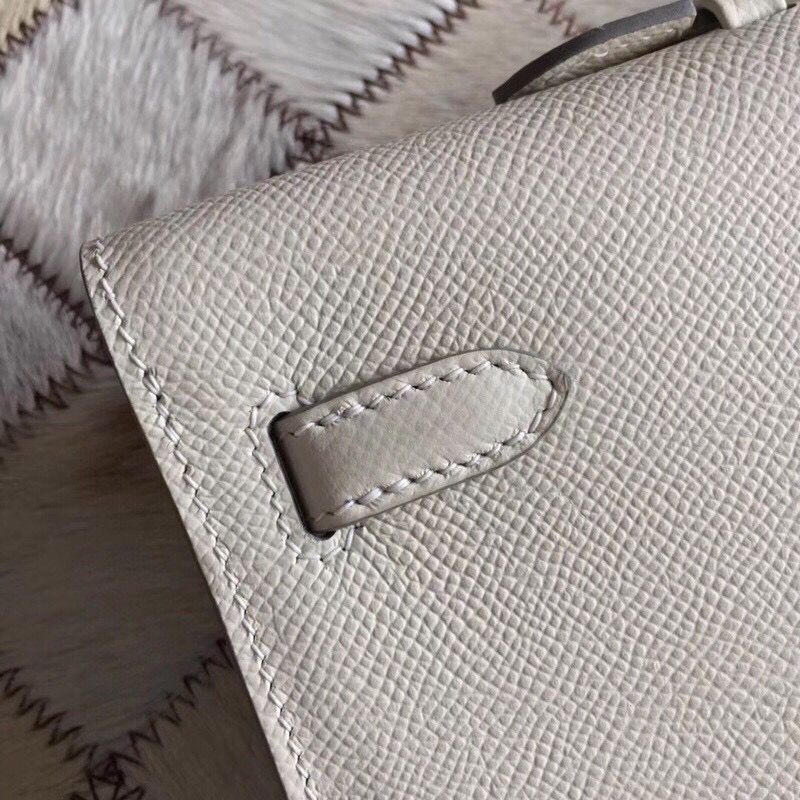 Hermes Kelly 31cm Clutch Original Epsom Leather KL31 White