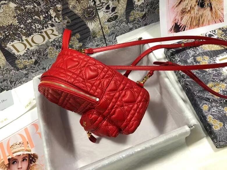 MINI DIOR BACKPACK Cannage Lambskin M9222 red