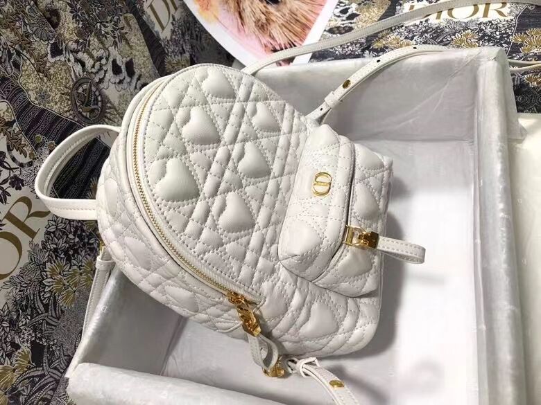 MINI DIOR BACKPACK Cannage Lambskin M9222 white