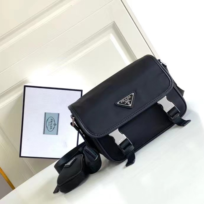 Prada Nylon and Saffiano leather bag 1NE255 black