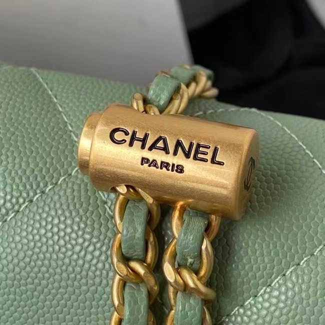 Chanel Flap Shoulder Bag Original leather AS2855 green