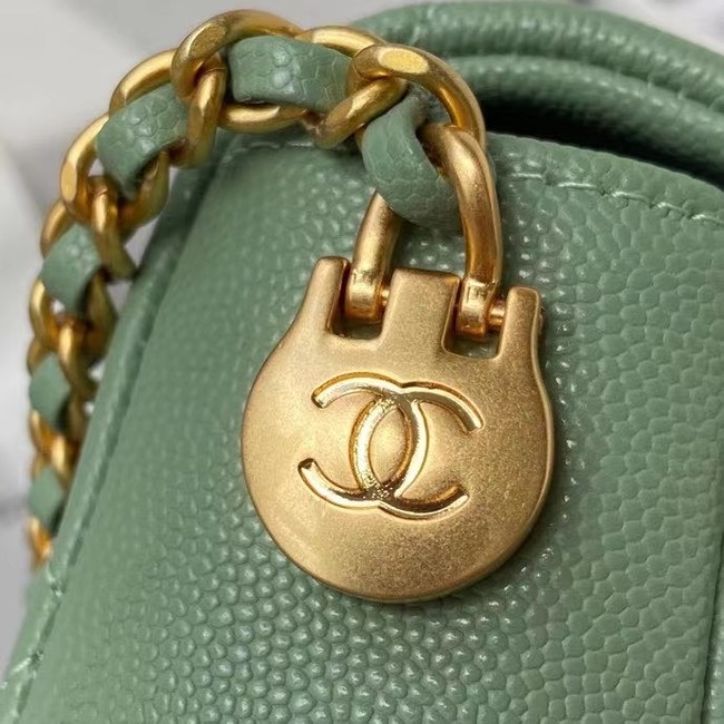 Chanel Flap Shoulder Bag Original leather AS2855 green