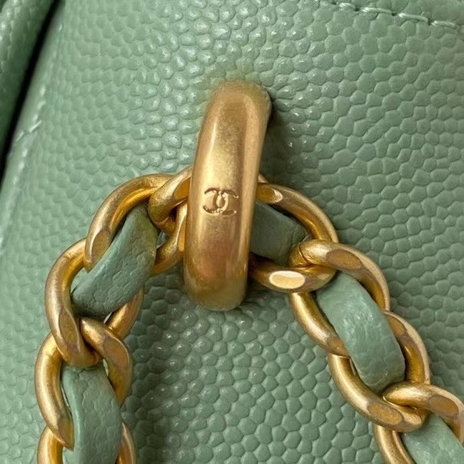 Chanel Flap Shoulder Bag Original leather AS2855 green