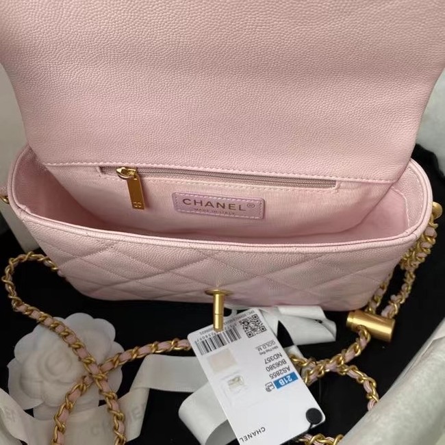 Chanel Flap Shoulder Bag Original leather AS2855 light pink