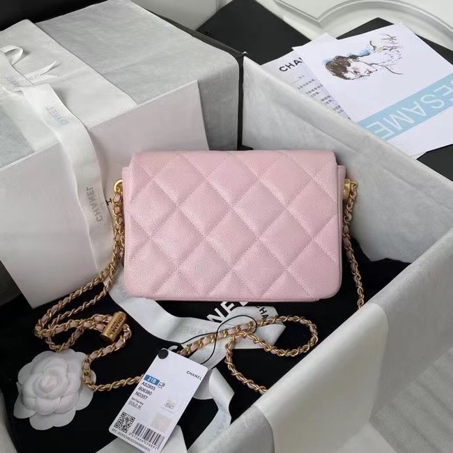 Chanel Flap Shoulder Bag Original leather AS2855 light pink