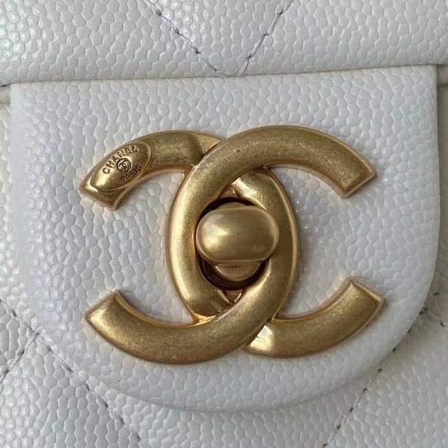 Chanel Flap Shoulder Bag Original leather AS2855 white