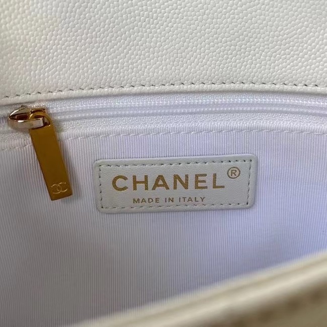 Chanel Flap Shoulder Bag Original leather AS2855 white