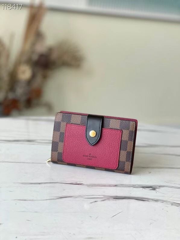 Louis Vuitton JULIETTE WALLET N60381 Bordeaux Red & Black