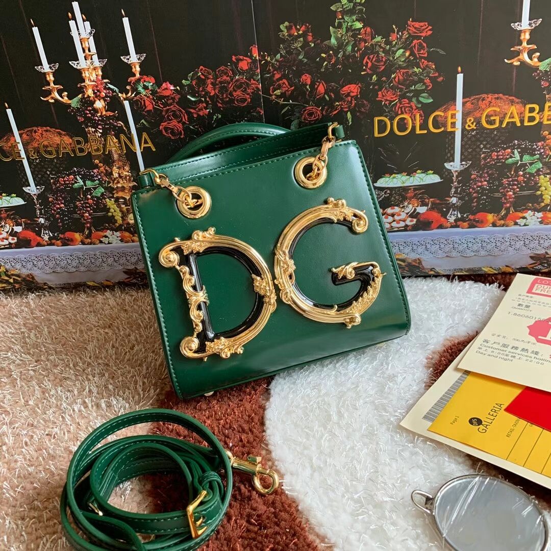 Dolce & Gabbana Origianl Leather Shoulder Bag 5158 green