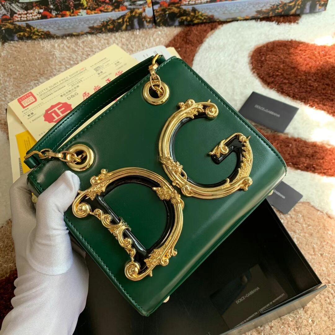 Dolce & Gabbana Origianl Leather Shoulder Bag 5158 green