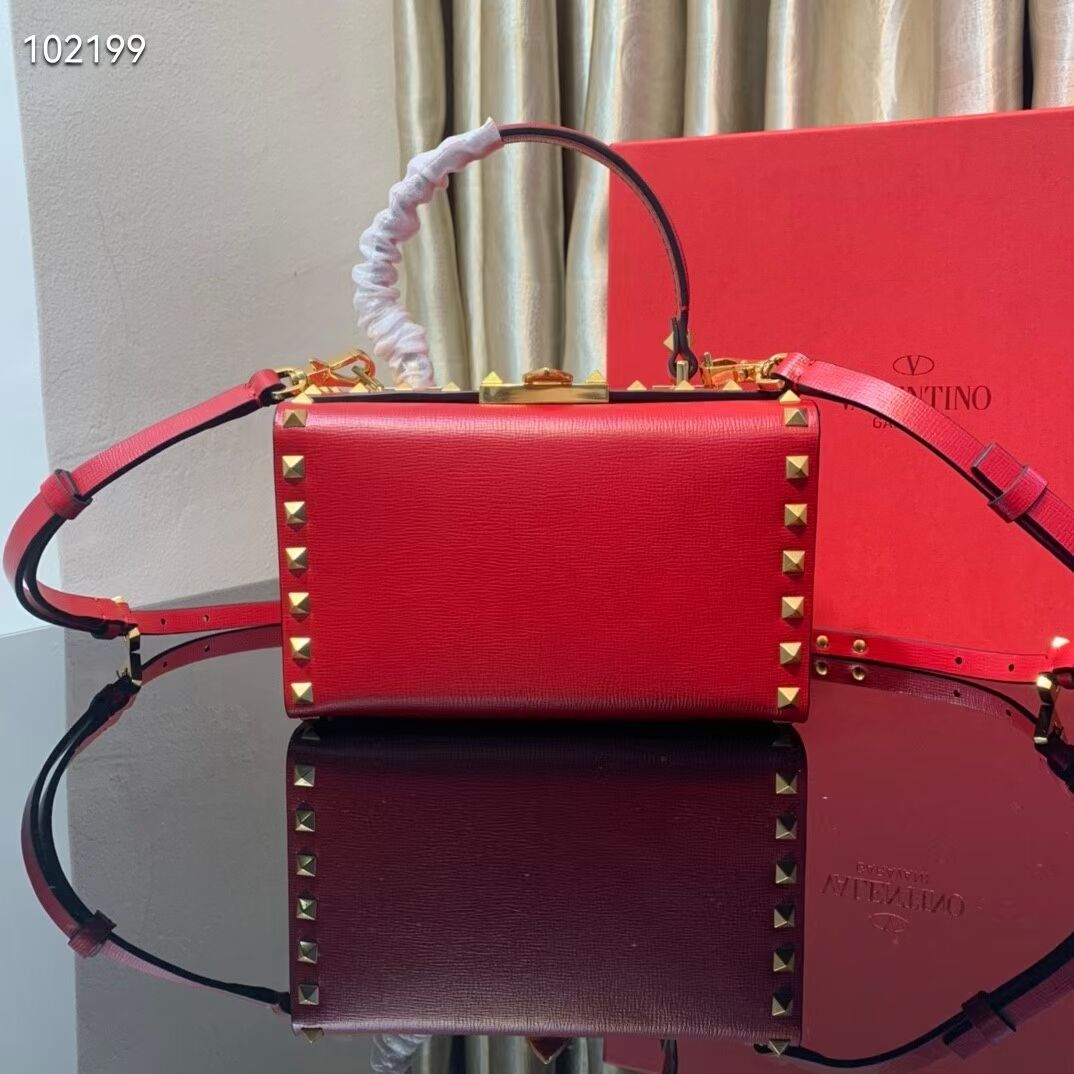 VALENTINO Origianl leather shoulder bag V4273 red