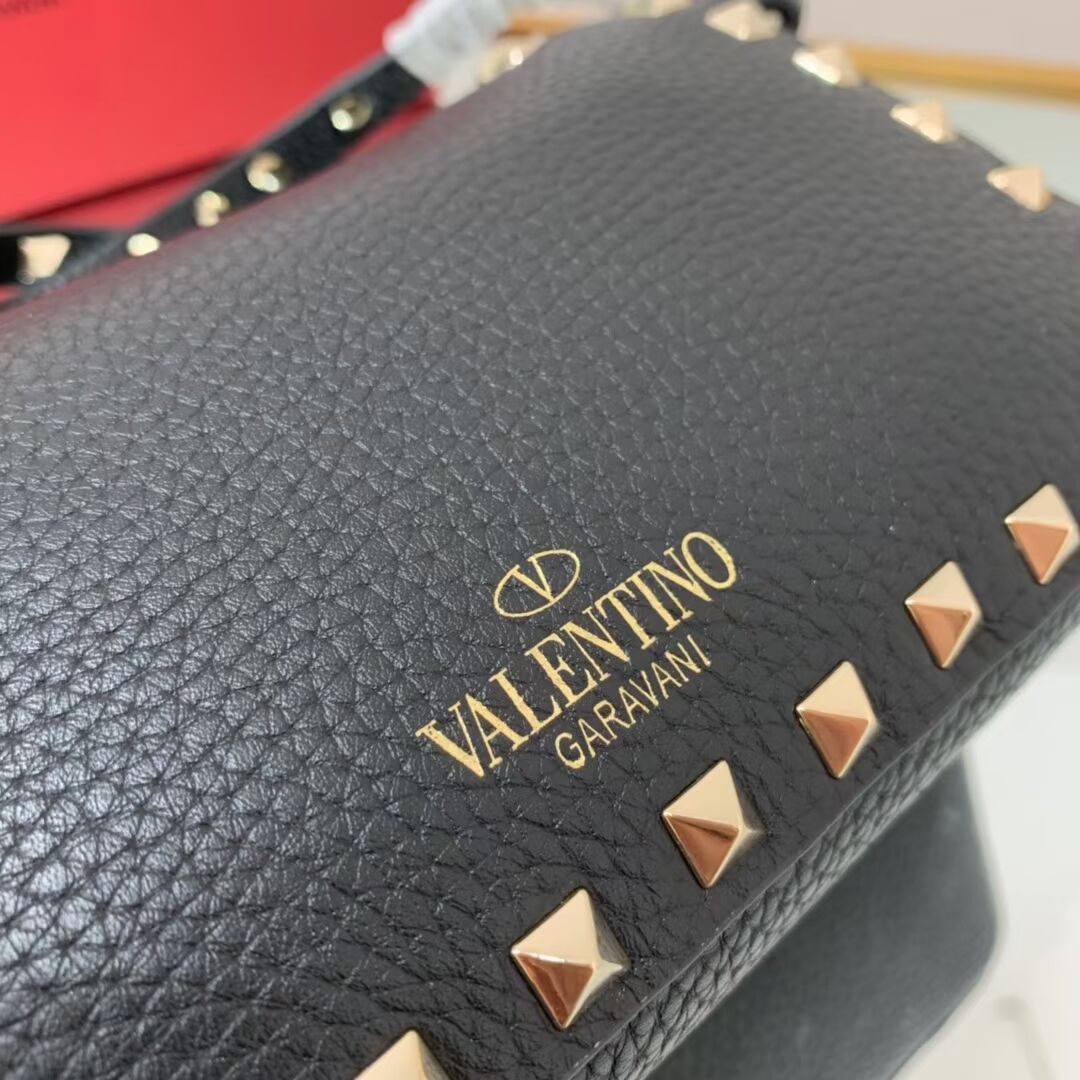 VALENTINO Origianl leather shoulder bag V4700 black