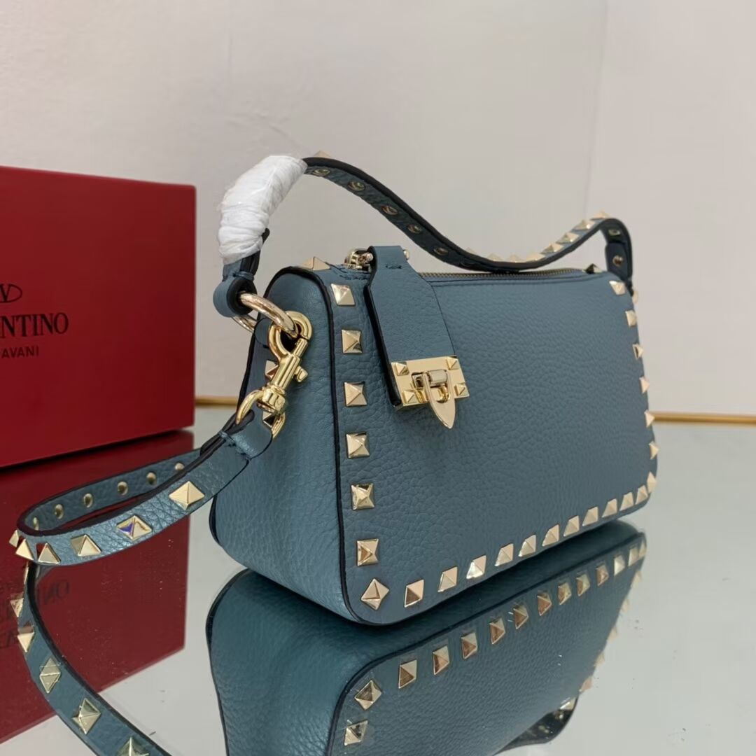 VALENTINO Origianl leather shoulder bag V4700 blue