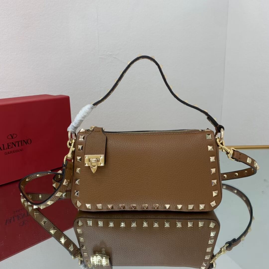 VALENTINO Origianl leather shoulder bag V4700 brown