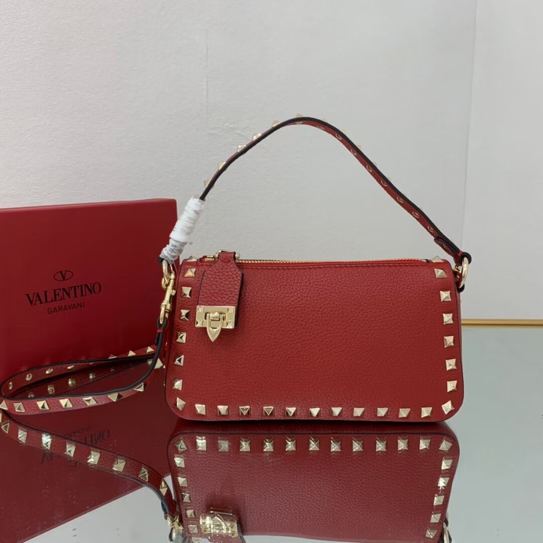 VALENTINO Origianl leather shoulder bag V4700 red