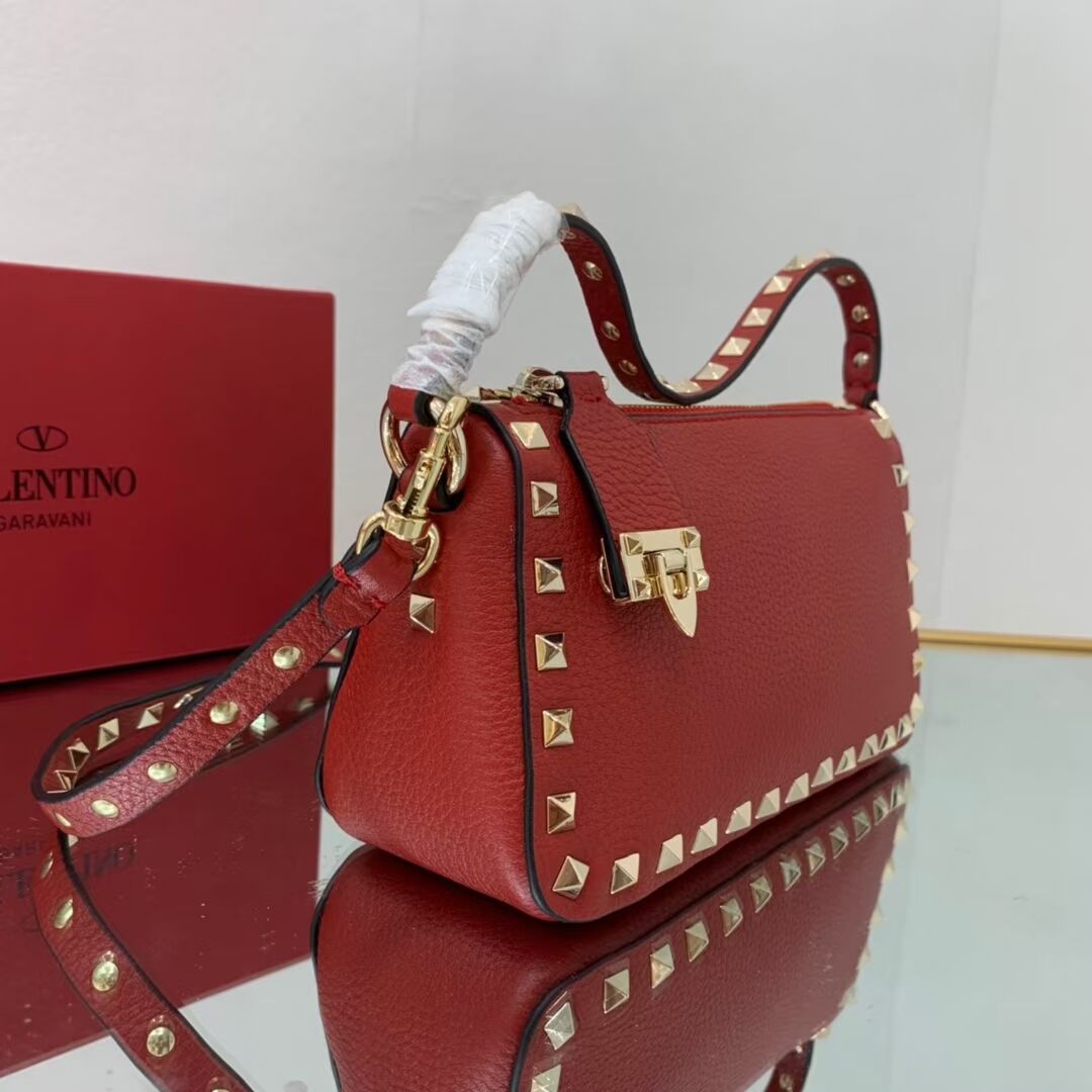 VALENTINO Origianl leather shoulder bag V4700 red