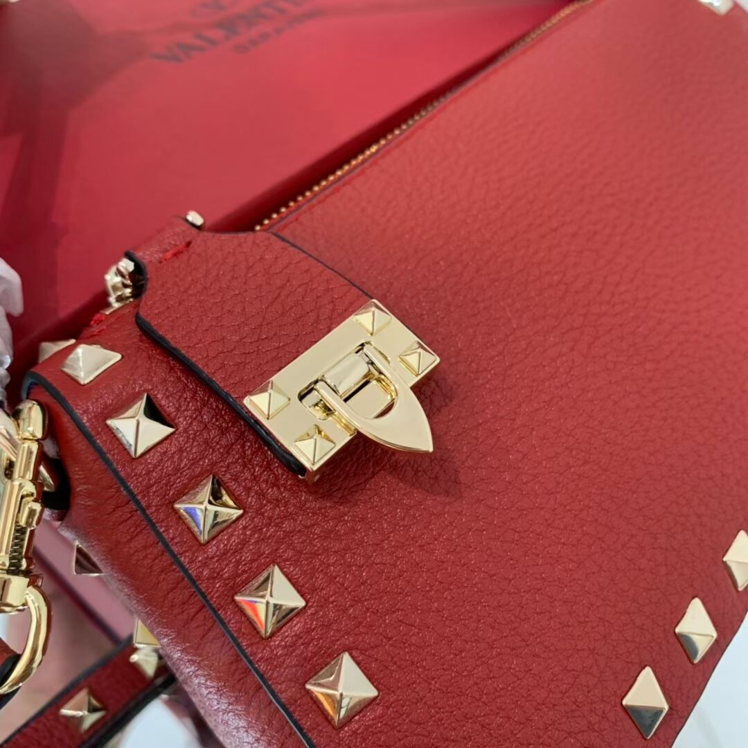 VALENTINO Origianl leather shoulder bag V4700 red